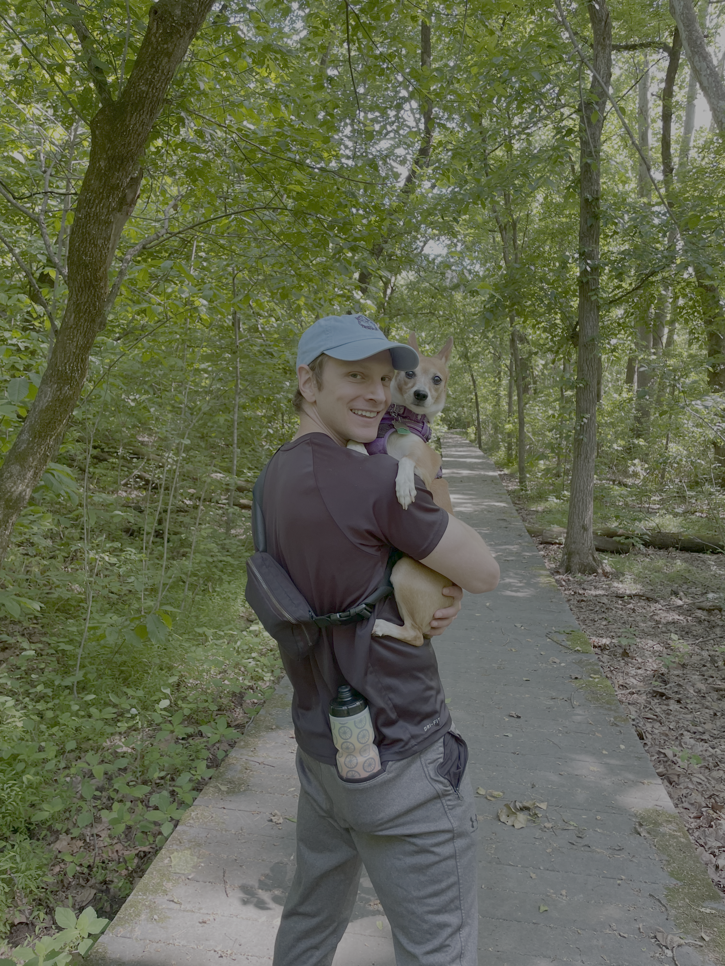 Daniel with dog